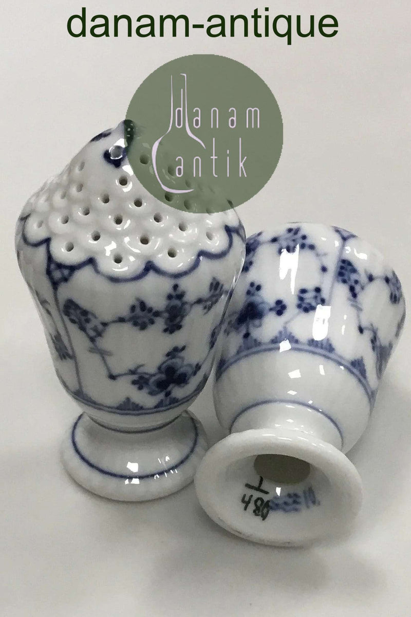 Royal Copenhagen Musselmalet Riflet Salt -og pebersæt No. 467/480