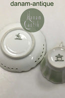 Dahl Jensen Dronningstel med grøn dekoration Mokkakop