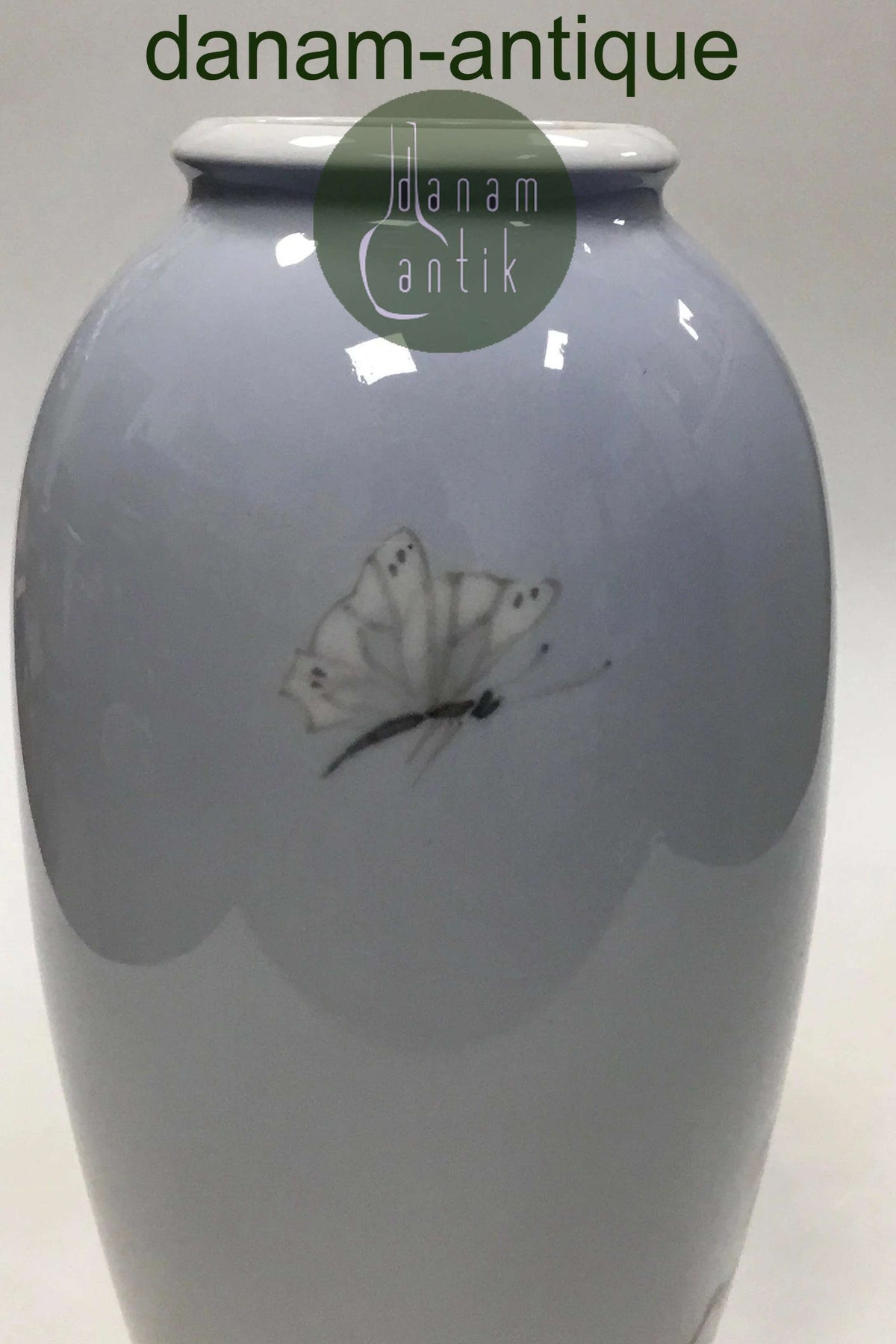Royal Copenhagen Art Nouveau vase with flowers no 2629/2129