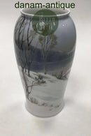 Bing and Grondahl Art Nouveau vase with snow landscape no 8205/205