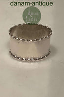 Danish Silver Napkin Ring with Pearl Edge