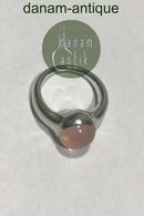 Georg Jensen Sterling Silber Ring Nr. 453 Rosa Tröpfchen Rosa Quarz