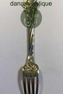 A. Michelsen Weihnachtsgabel 1910. Teilweise vergoldete Silbergabel