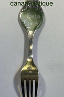 A. Michelsen Weihnachtsgabel 1913. Vergoldetes Sterlingsilber mit Emaille