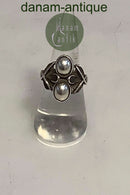 Georg Jensen Sterling Sølv Ring  No 48, To sølvsten