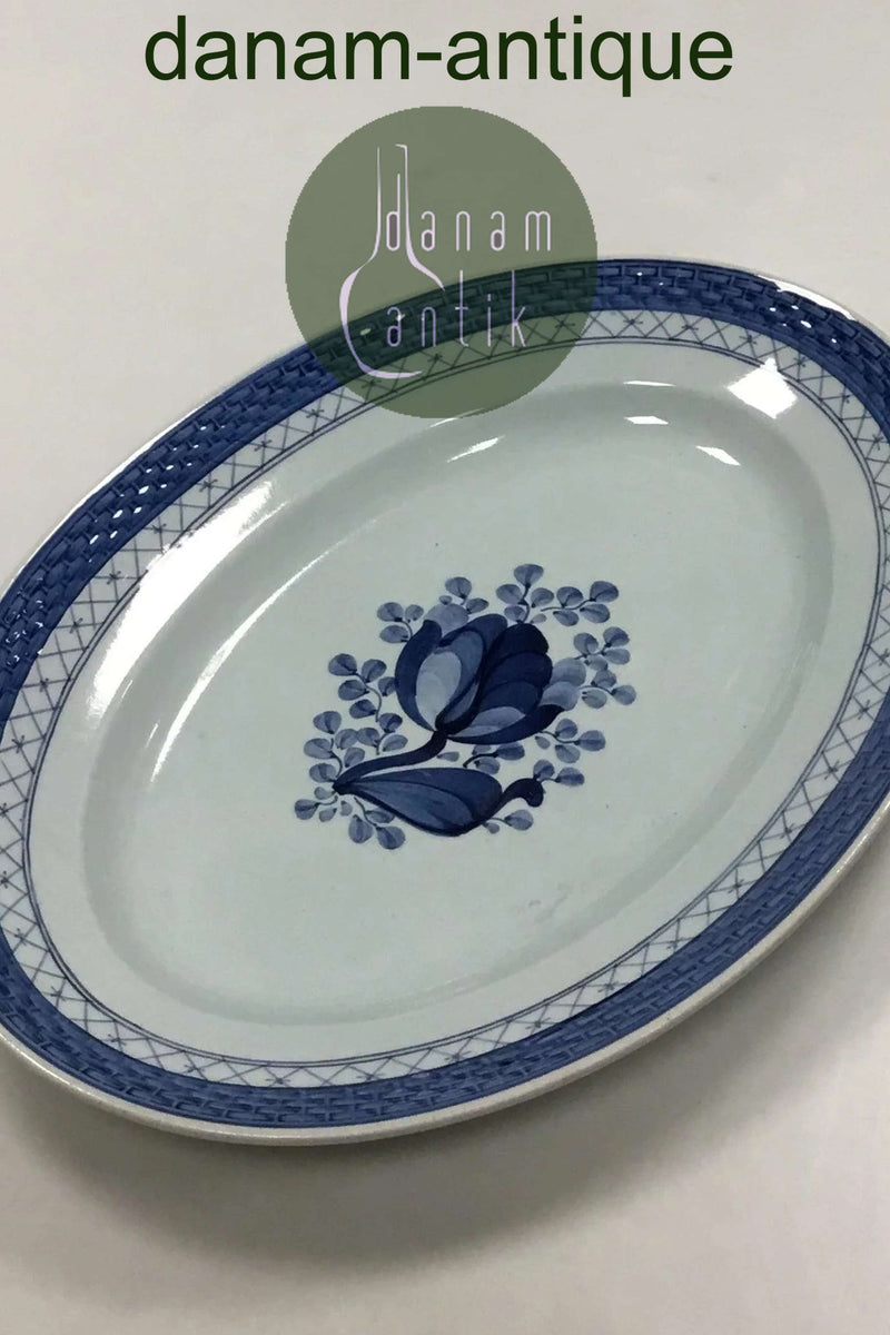 Royal Copenhagen Blå Tranquebar Ovalt fad No 927