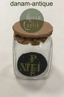 Holmegaard Apotekerflasken, krukke med tekst P NITRI P fra 1992