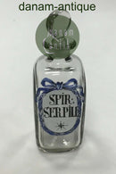 Holmegaard Apotekerflasken, krukke med tekst SPIR SERPILL fra 1990