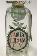 Holmegaard Apotekerflasken, krukke med tekst AQUA LIL CONV C.V. fra 1979