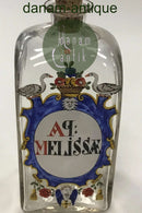 Holmegaard Apotekerflasken, krukke med tekst AP MELISSAE fra 1986