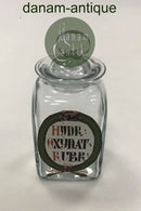 Holmegaard Apotekerflasken, krukke med tekst HYDR OXYDAT RUBR fra 1978