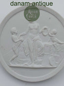 Royal Copenhagen bisquit platte "Barndom og forår" 19. århundrede (no. 116)