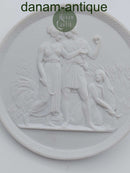 Royal Copenhagen bisquit plate "Youth and spring" 19th century. (no. 117)