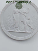 Royal Copenhagen bisquit plate "Youth and spring" 20th century. (no. 117)