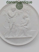 Bing and Grondahl bisquit plate "Manhood and autumn" 19th century (no. 118)