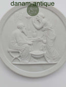 Royal Copenhagen bisquit plate "Old age and winter" 20th century. (no. 119)