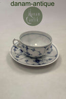 Bing og Grøndahl Blåmalet / Musselmalet Riflet Kaffekopper