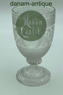 Vinglas med stort slibingsarbejde på kummen ca. 1900