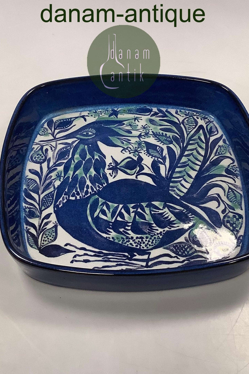 Aluminia/Royal Copenhagen Fajance Tenera Skål med fugl No. 143/2884