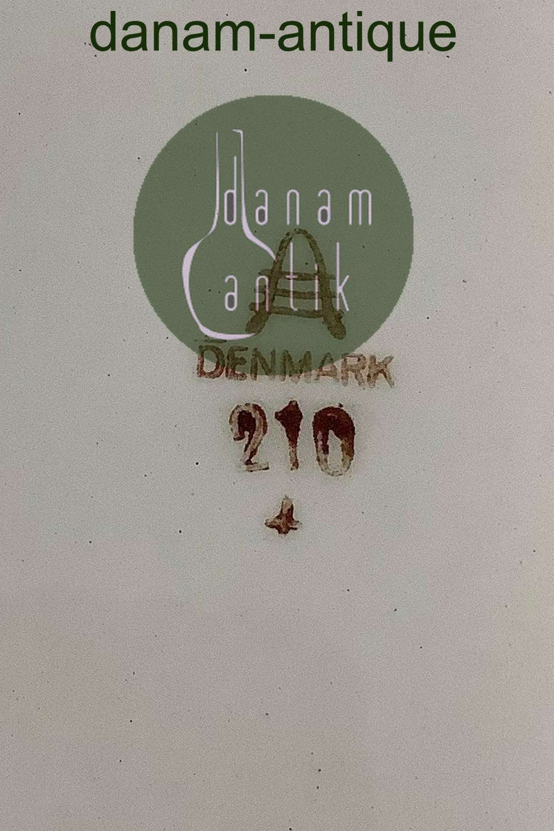 Aluminia Stort Rundt Fad med strand og blomster motiv