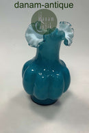 Flot Blå Kunst Glas Vase