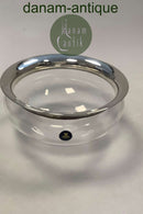 Royal Copenhagen Glasschale mit versilbertem Rand
