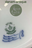 Royal Copenhagen Musselmalet Riflet Låg med Sommerfugl