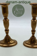 Par lysestager i messing Danmark c. 1950