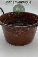 Gryde i kobber med "høje" håndtag 19. århundrede