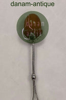 Zigarettenspitze in Silber mit bernsteinfarbener Perle