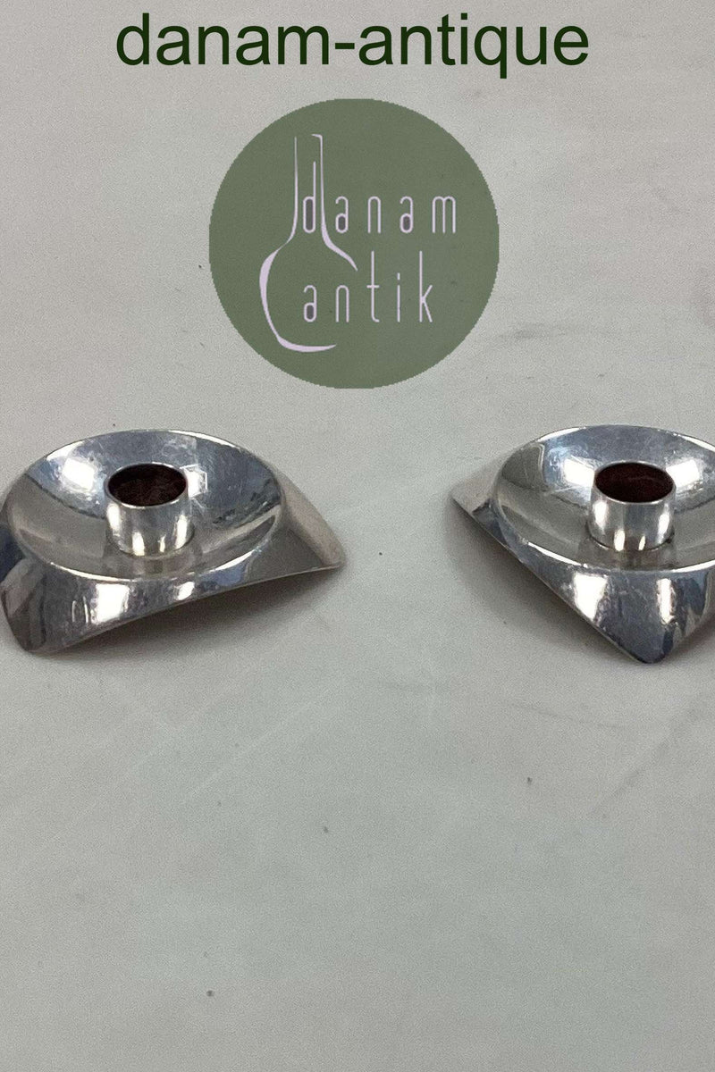 Par Bent Knudsen Sterling Sølv Lysestager No. 1050