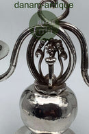 Georg Jensen Sterling Sølv Toarmet Lysestage No 324