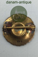 Anton Michelsen Forgyldt Sterling Sølv Miniature Marguerit Broche