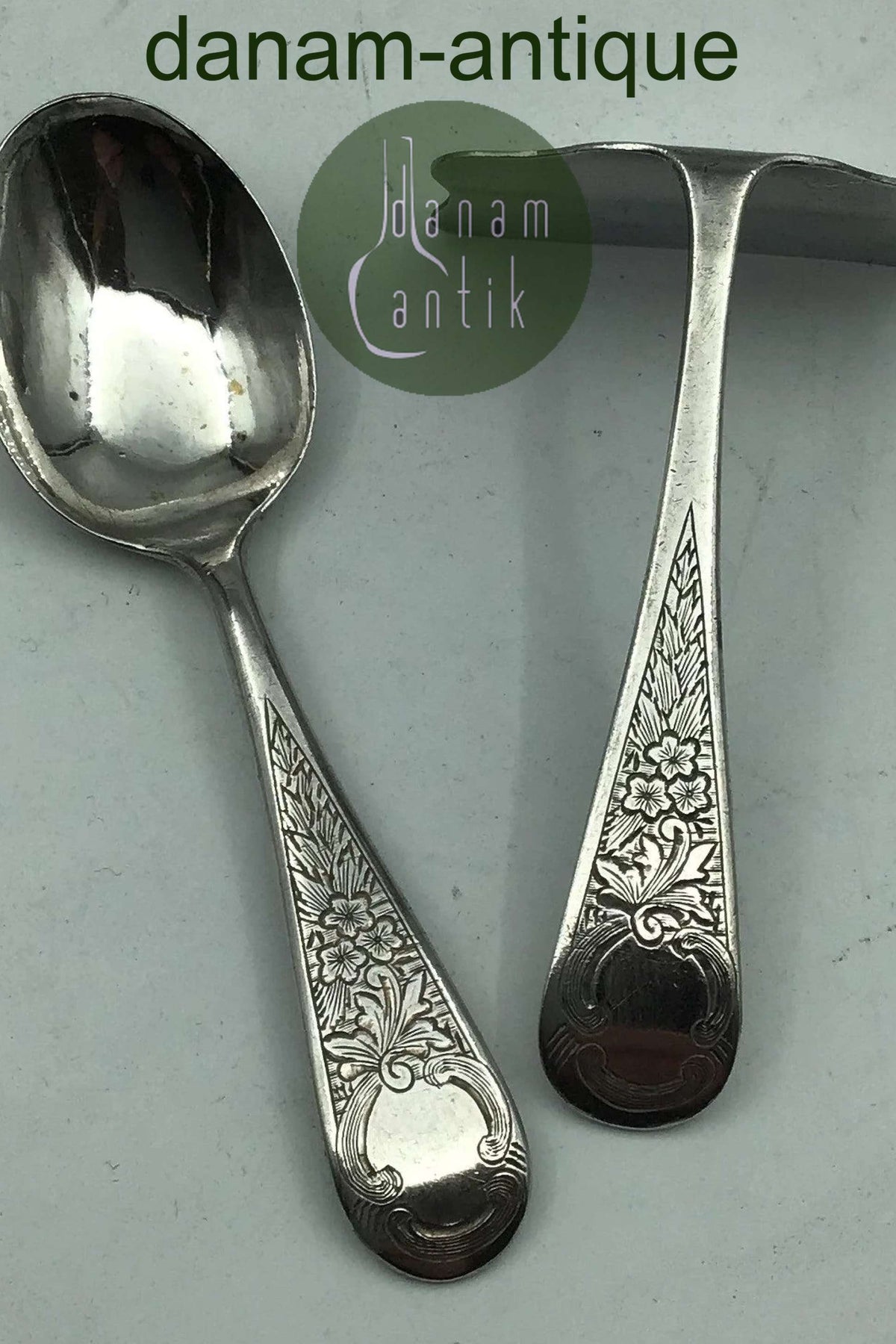 中国銀子洋式カトラリー（スプーン、プッシャー）