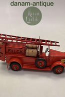 Legetøjs bil: Tekno Falck brandbil stigevogn med Udrykningsflag c. 1940