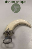 Flaske Oplukker med sølv top og Vildsvinetand som skaft