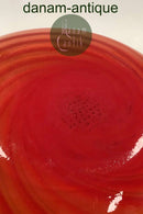 Glasvase in weißen und roten Farben Skandinavisch