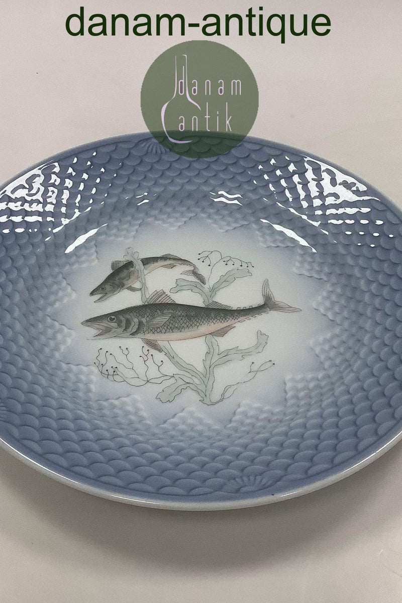 Bing and Grondahl Blue Tone Fish Plate Motif 10 Mackerel No. 716