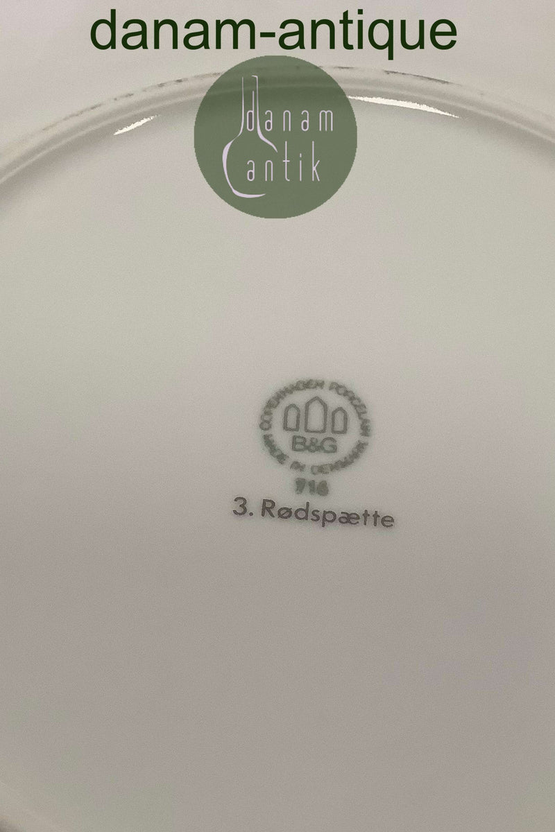 Bing and Grondahl Blue Tone Fish Plate Motif 3 Plaice No. 716