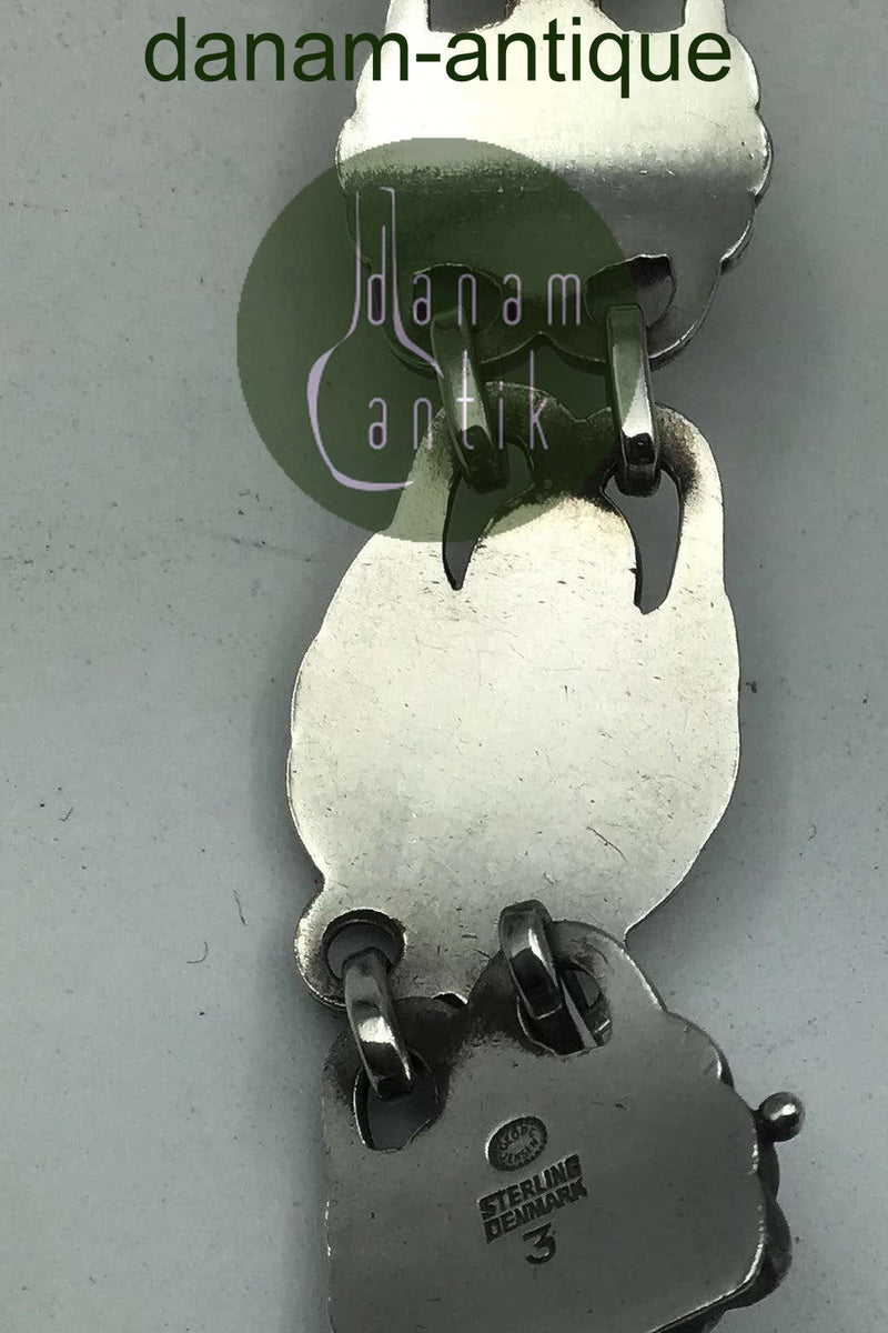 Georg Jensen Sterling Sølv Armlænke No 3