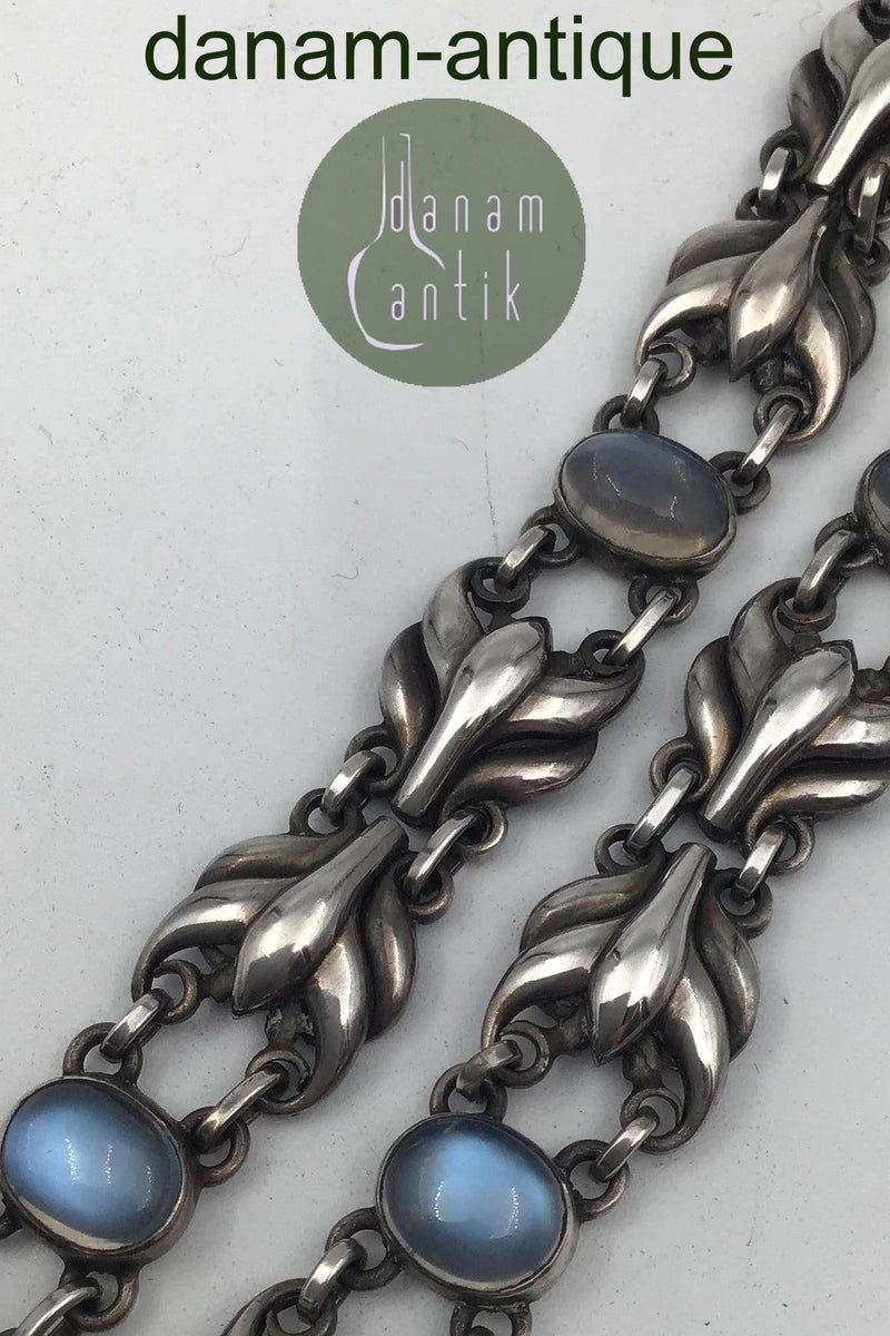 Georg Jensen Sterling Sølv Halskæde No. 59 Månesten