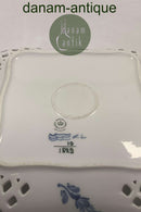 Royal Copenhagen Blå Blomst Svejfet Firkantet Fad med gennembrudt kant No 1523