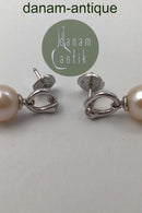 Georg Jensen 18K Weißgold Ohrringe Magic Pearl und Diamanten