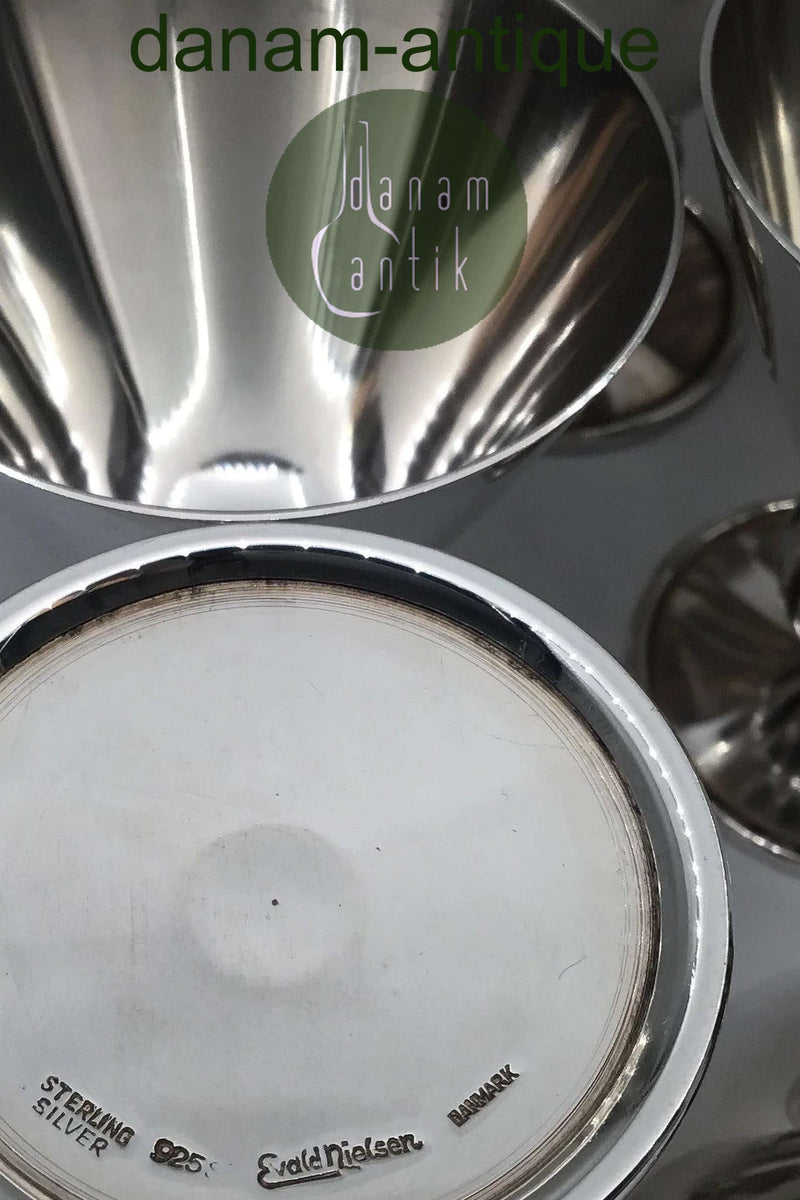 Evald Nielsen Sterling Sølv Cocktailglas (12 stk)