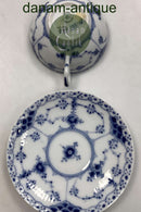 Royal Copenhagen Blue Fluted Half Lace Coffee and Saucer No. 527