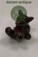 Hjort Figur Bornholm Glaserede Keramik Bjørn med ben oppe