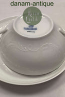 Royal Copenhagen Hvid Juliane Marie Bouillon Kop og underkop No 12490