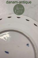 Antik Royal Copenhagen Blå Blomst Svejfet Gennembrudt Tallerken med Guld