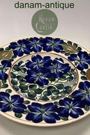 Aluminia Fajance Fad / Skål No 200/300 med Blomster motiv