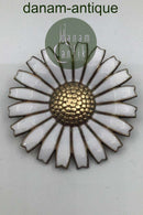 A. Michelsen Forgyldt Sterling Sølv Marguerit Broche